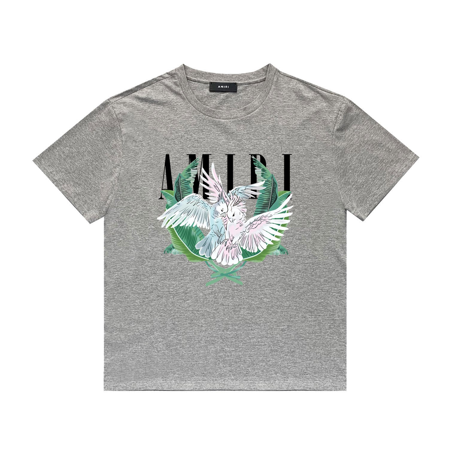 Amiri T Shirt Color Parrot Printing Casual Hip Hop Short Sleeve T-shirt