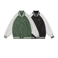 Unisex Jacket Vintage Baseball Jacket Men Loose Spring and Autumn Coat