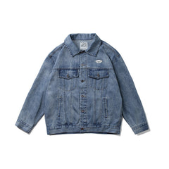 Unisex Jacket Vintage Denim Jacket Men's Business Shirt Jacket