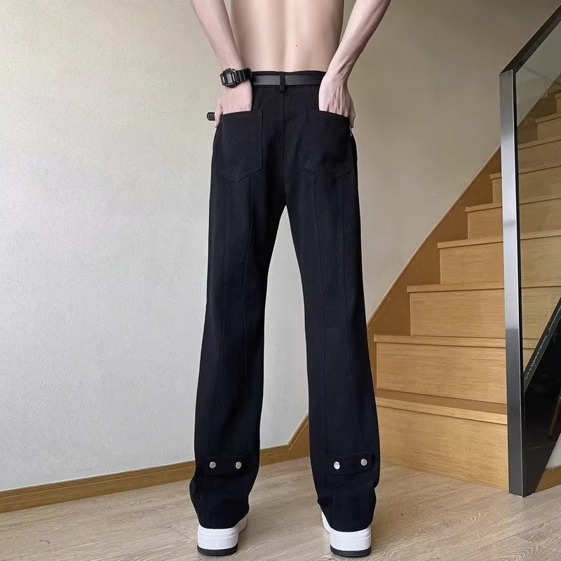 Men Jeans Autumn Jeans Slim-Fit Pants Straight-Leg Trousers