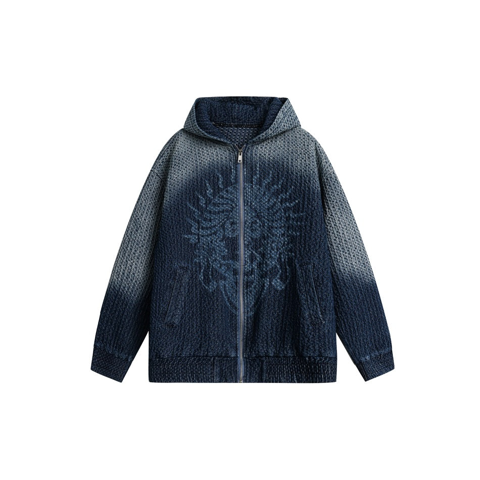 Unisex Jacket Hooded Cardigan Loose Jacket Men and Women Spring and Autumn Coat