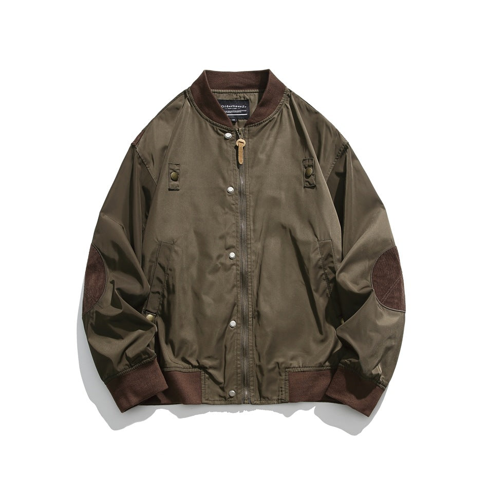 Unisex Jacket Loose Baseball Collar Jacket