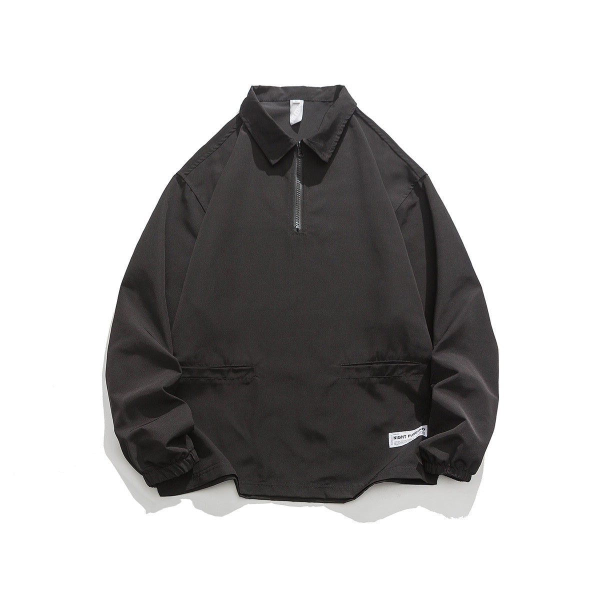 Unisex Jacket Loose Cargo Pullover Trendy Men's Turn-down Collar Coat Top