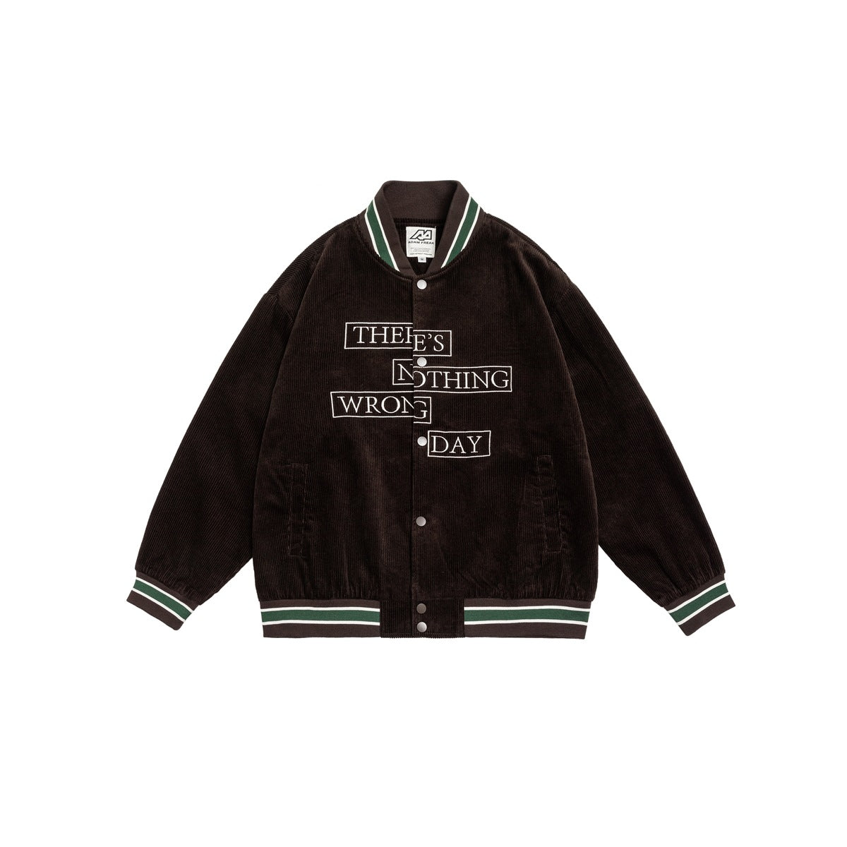 Unisex Jacket Vintage Baseball Uniform Jacket Men's and Women's Loose Embroidered Corduroy Jacket