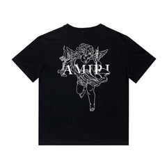 Amiri T Shirt Printed Casual Hip Hop round Neck Short Sleeve T-shirt