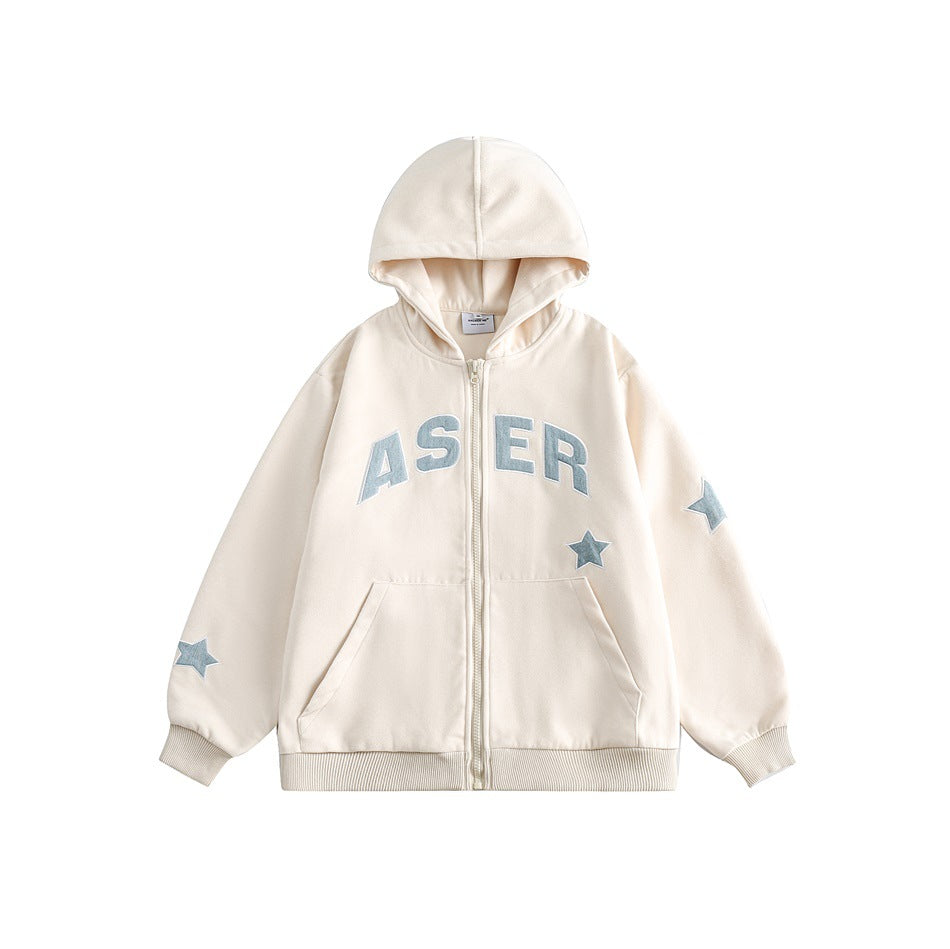 Unisex Jacket Vintage Casual Jacket Men's and Women's Hoodie Spring and Autumn Coat