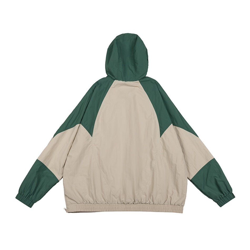 Unisex Jacket Hooded Hooded Jacket Male Splicing Machine Energy Wind Spring and Autumn Coat