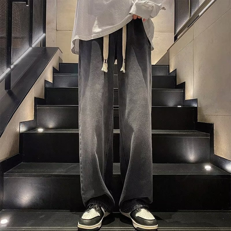 Men Jeans Oversize Straight Pants Summer