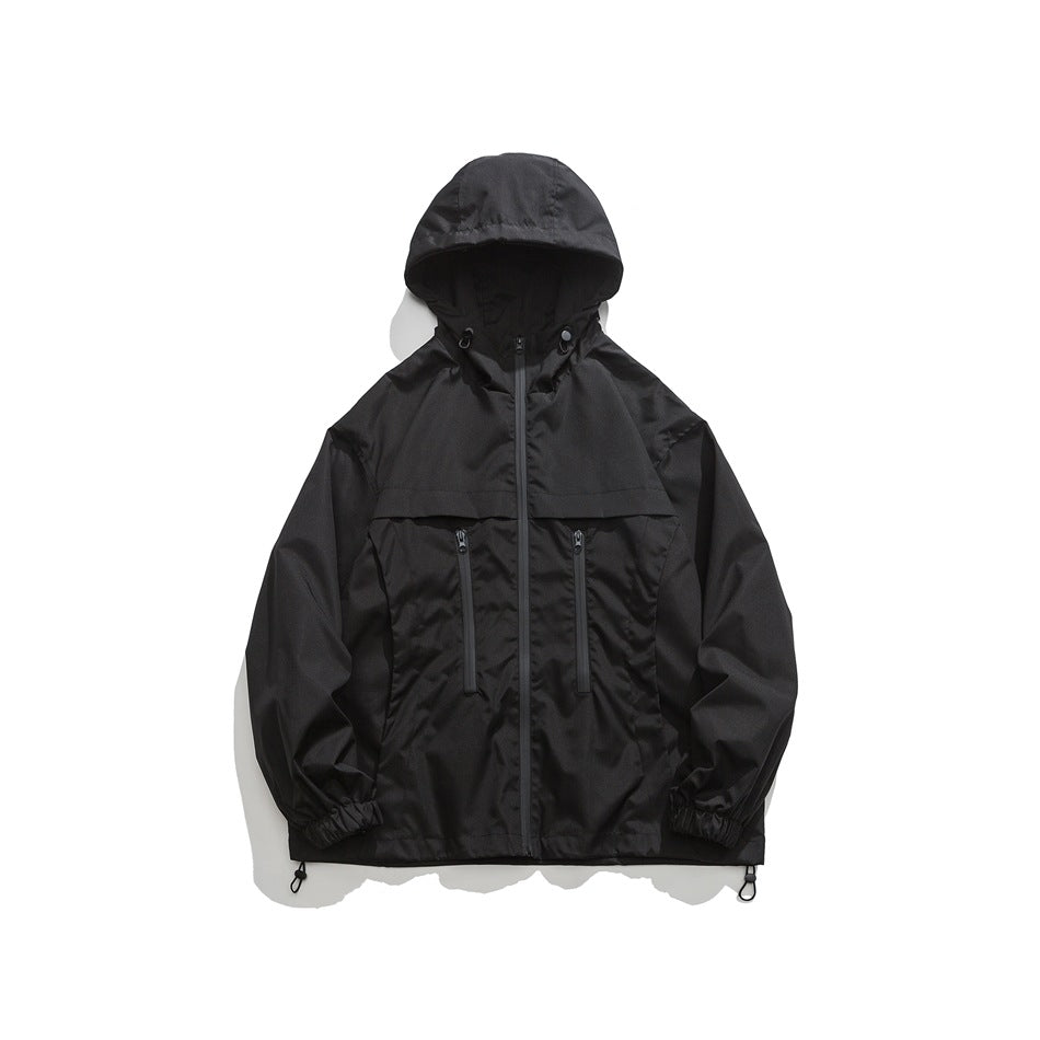 Unisex Jacket Autumn Coat Shell Jacket Hooded Hooded Jacket
