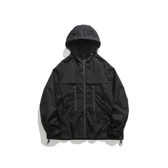 Unisex Jacket Autumn Coat Shell Jacket Hooded Hooded Jacket
