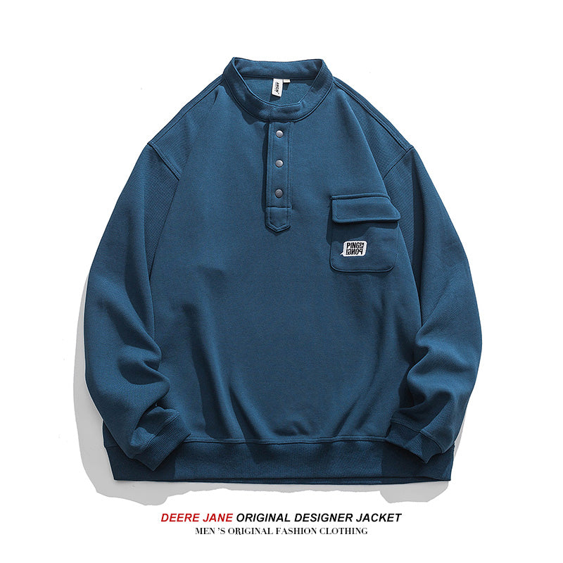 Men Pullover Hoodie Spring Sweater Men's Loose All-Match Casual