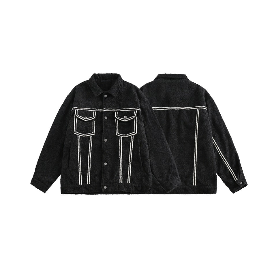 Unisex Jacket Vintage Jacket Loose Spring and Autumn Coat