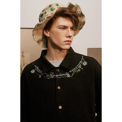 Unisex Jacket Vintage Floral Embroidered Casual Jacket