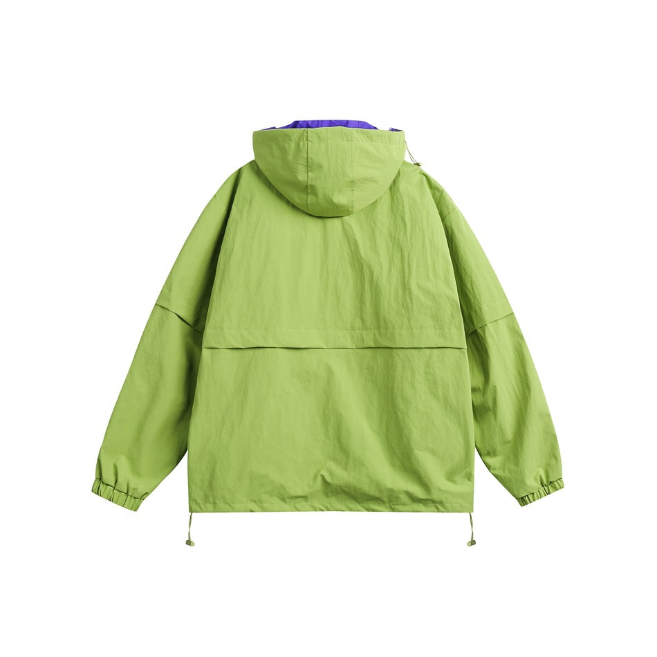 Unisex Jacket Zipper Hooded Jacket Men's and Women's Loose Functional Shell Jacket Jacket