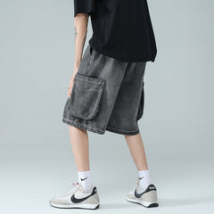 Men Jeans Ripped Denim Shorts Summer Overalls