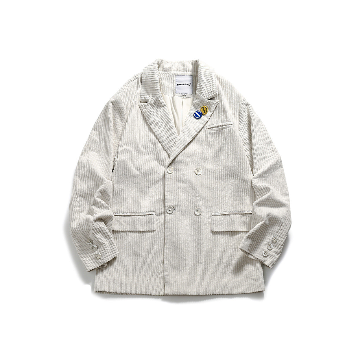 Unisex Jacket Double Breasted Corduroy Suit Casual Jacket