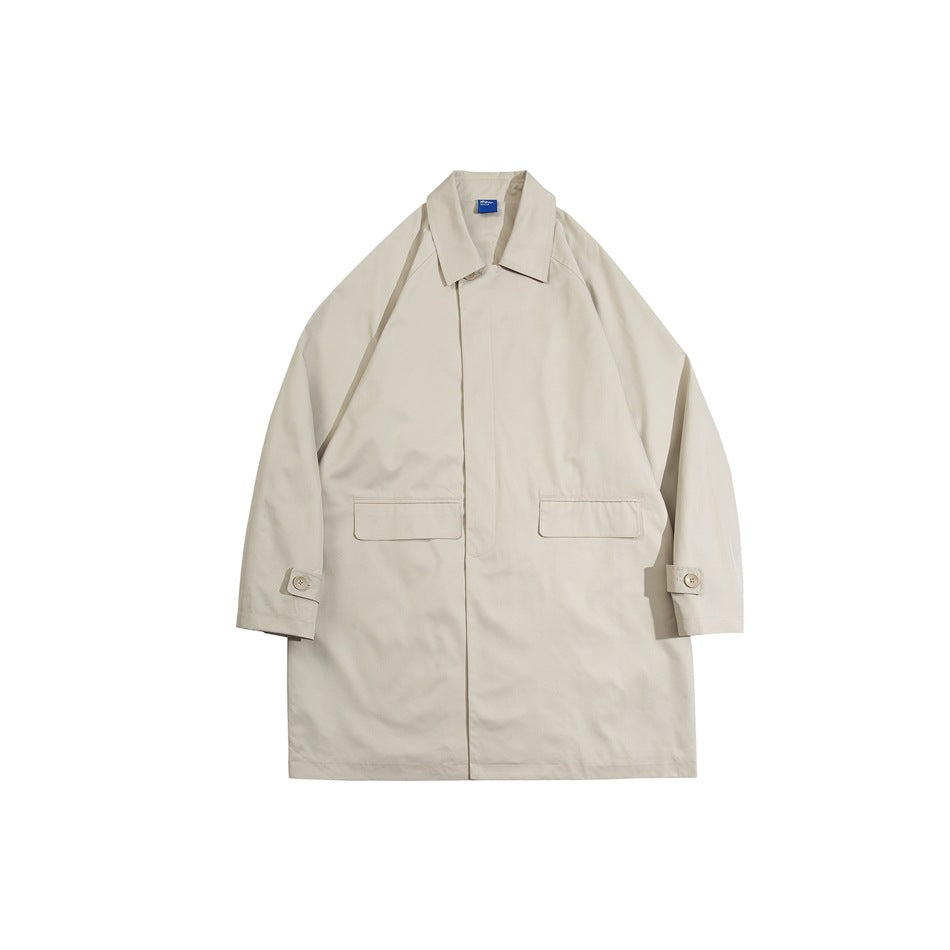 Unisex Jacket Retro Workwear Mid-Length Loose Fall Winter Coat