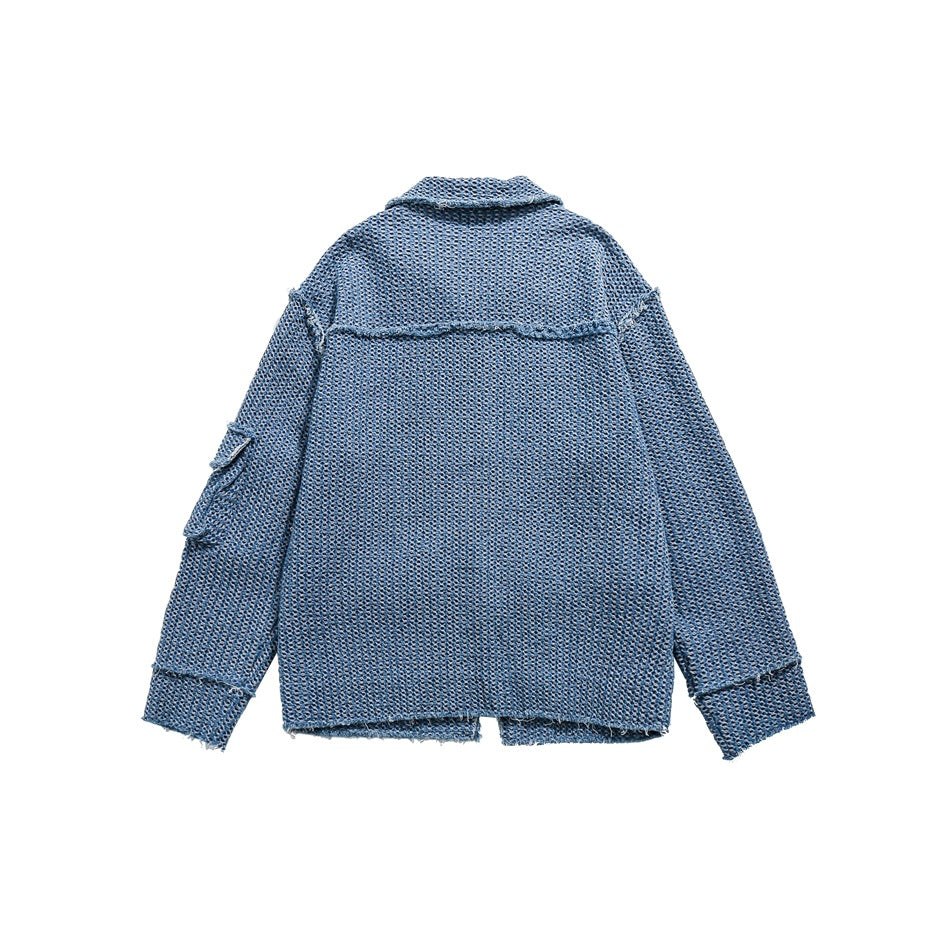 Unisex Jacket Denim Jacket Men and Women Couple Turn-down Collar Coat