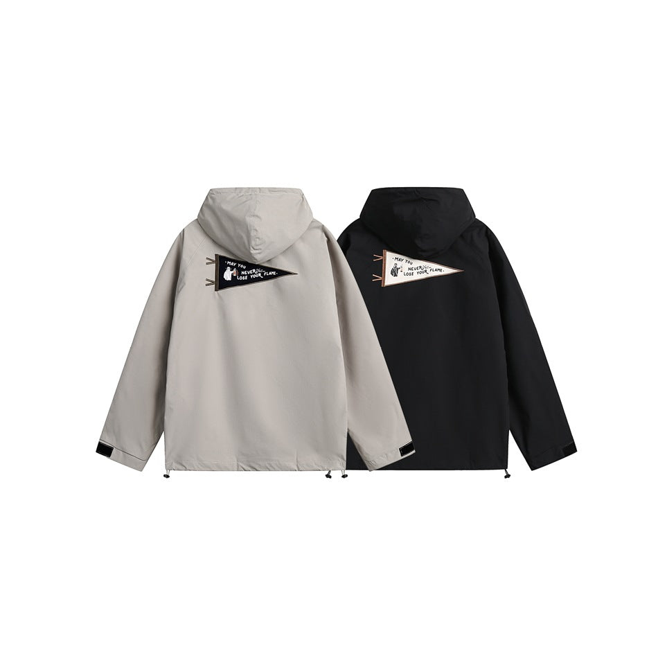 Unisex Jacket Black Warrior Mechanical Style Coat Hooded Jacket Shell Jacket