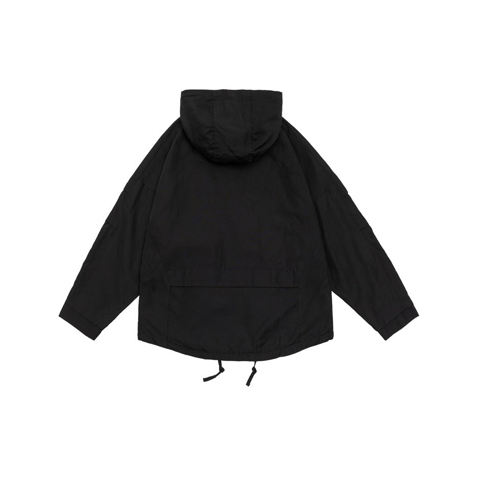 Unisex Jacket Vintage Sports Jacket for Men and Women Same Style Shell Jacket Loose Hooded Coat