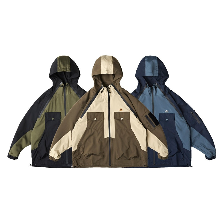 Unisex Jacket Vintage Hooded Hooded Jacket Outdoor Jacket Coat