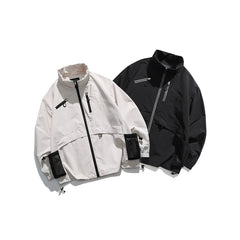 Unisex Jacket Shell Jacket Baggy Coat Men's and Women's Couple's Stand Collar Jacket