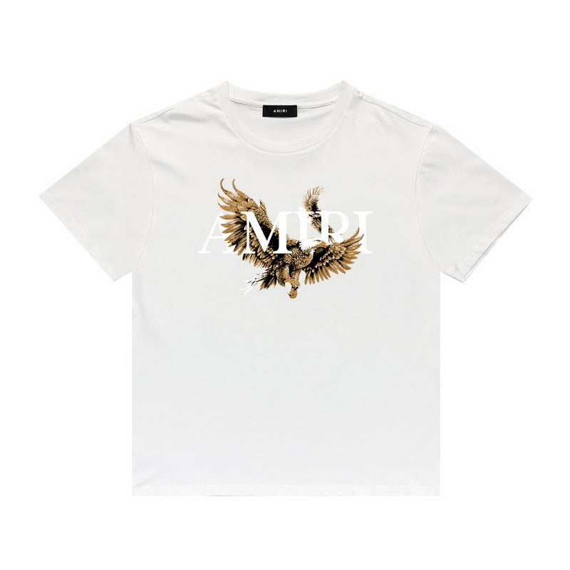Amiri T Shirt Eagle Print Casual Round Neck