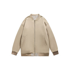 Unisex Jacket Reversible Jacket Plaid Coat