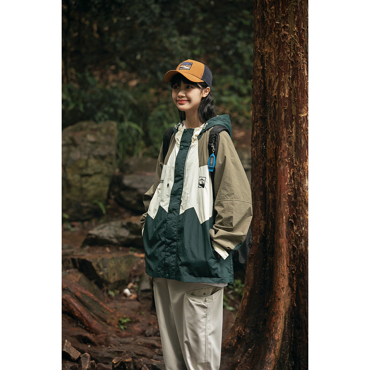 Unisex Jacket Shell Jacket Loose Hooded Coat Men's and Women's Couple Retro Jacket