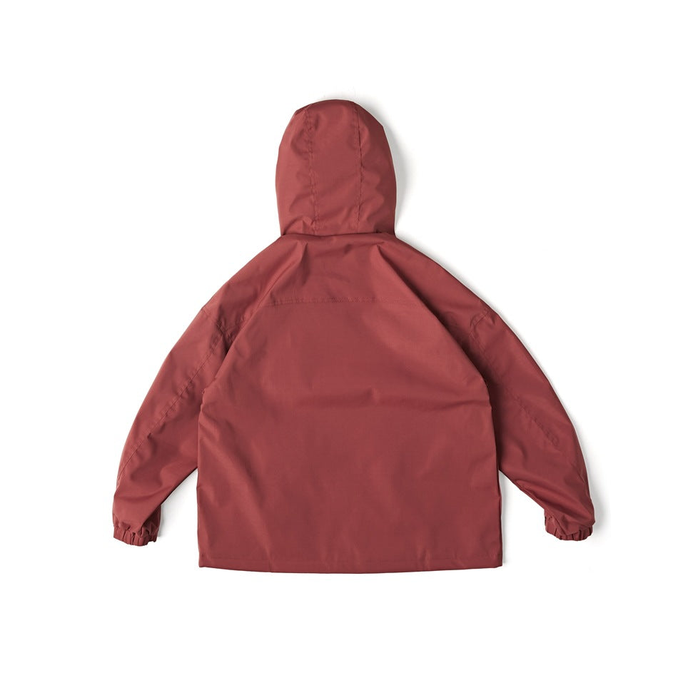 Unisex Jacket Loose Multi-Pocket Hooded Jacket Shell Jacket Mechanical Style Coat