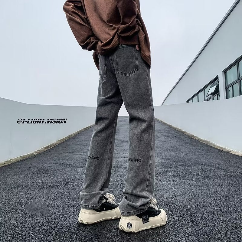 Men Jeans Skinny Jeans Men Spring Slim-Fitting Straight-Leg Pants