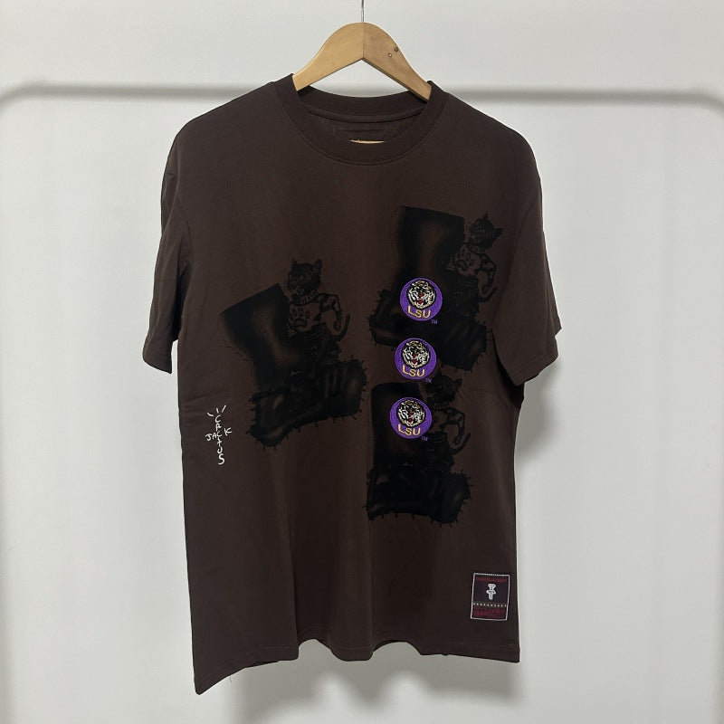 Travis Scott T-Shirt TRAVIS SCOTT Short Sleeve Summer KAWS Hip Hop T-Shirt