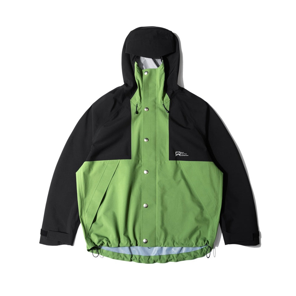 Unisex Jacket Shell Jacket Waterproof Windproof Hood Jacket Coat