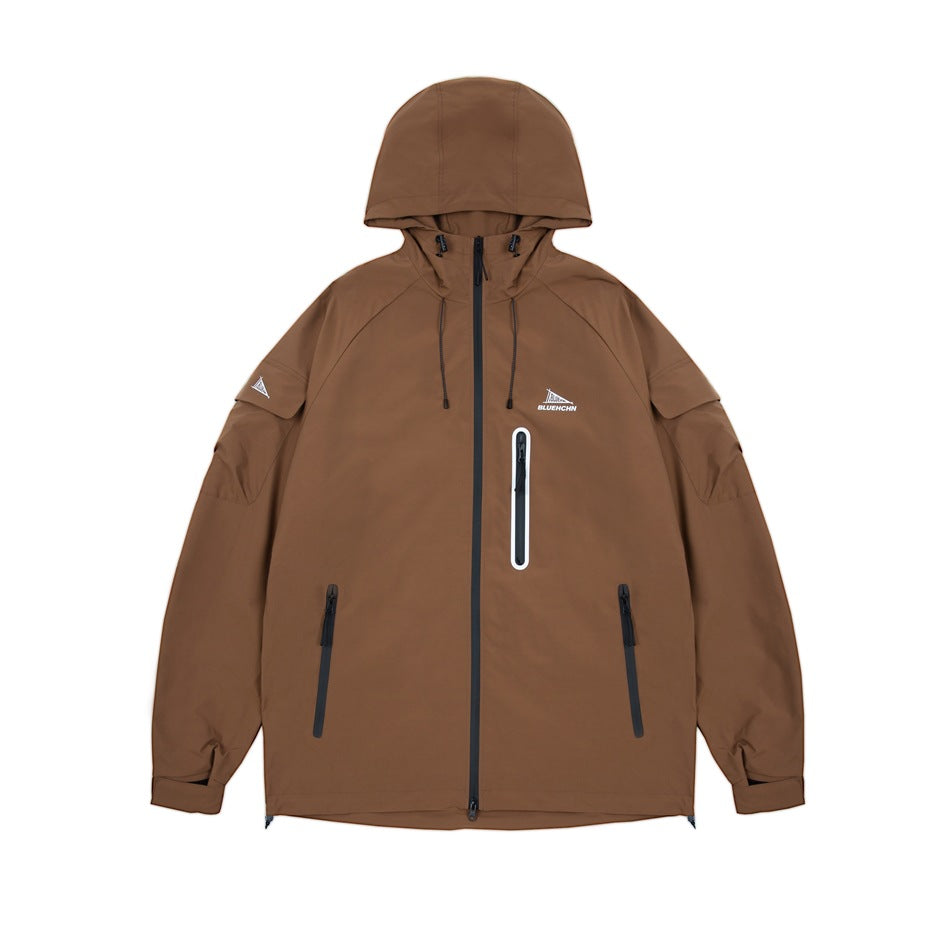 Unisex Jacket Spring and Autumn Mechanical Style Jacket Windproof Tooling Outdoor Jacket Coat