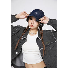 Unisex Jacket Vintage Denim Jacket for Men and Women Couple Loose Cardigan Coat