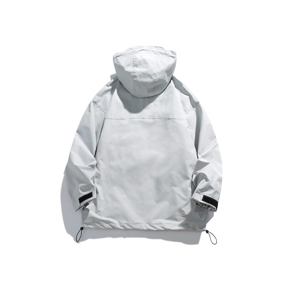 Unisex Jacket Mechanical Style Outdoor Jacket Coat Hooded Hooded Jacket