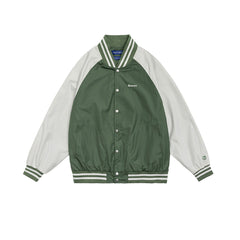 Unisex Jacket Vintage Baseball Jacket Men Loose Spring and Autumn Coat