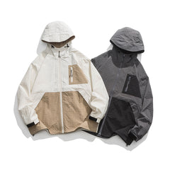 Unisex Jacket Vintage Shell Jacket Men's Hooded Hooded Jacket Casual Jacket