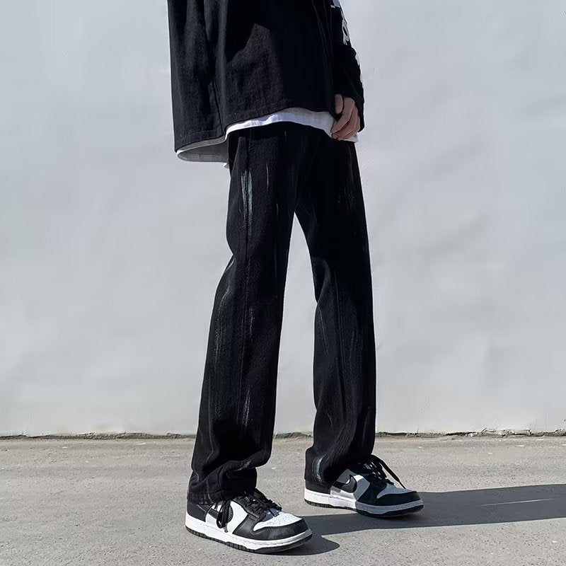 Men Jeans Spring Slim-Fitting Straight-Leg Pants Pants