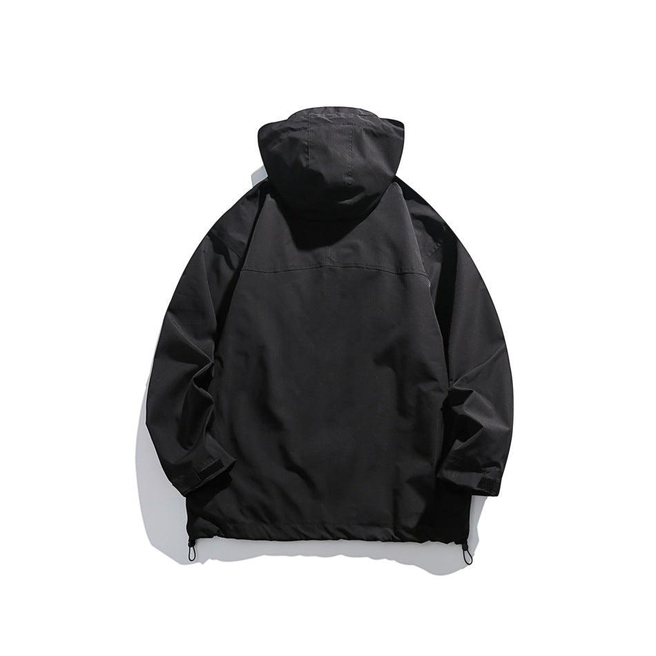 Unisex Jacket Mechanical Style Outdoor Jacket Coat Hooded Hooded Jacket