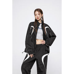 Unisex Jacket Vintage Stand Collar Jacket for Men and Women Couple Casual Loose Jacket