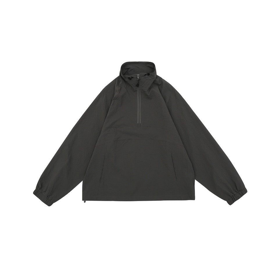 Unisex Jacket Retro Pullover Jacket Stand Collar Coat