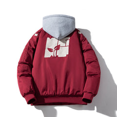 Men Vintage Jackets Embroidered Neutral Jacket Jacket Padded Baseball Jacket