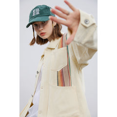 Unisex Jacket Autumn Vintage Multi-Pocket Jacket Lapel Overalls