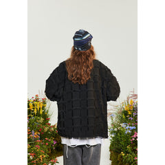 Unisex Jacket Loose Lapels Black Coat