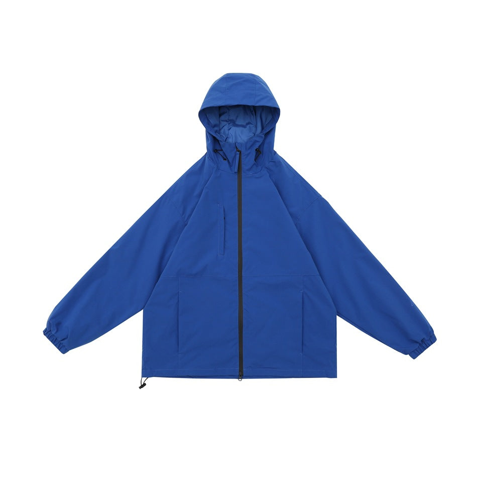 Unisex Jacket Shell Jacket Waterproof Hooded Jacket Men and Women Couple Sports Jacket