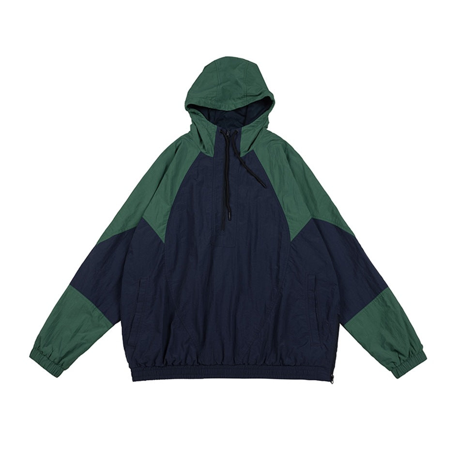 Unisex Jacket Hooded Hooded Jacket Male Splicing Machine Energy Wind Spring and Autumn Coat