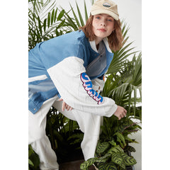Unisex Jacket Spring and Autumn Embroidery Baggy Casual Jacket Couple Baseball Coat
