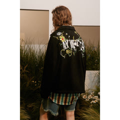 Unisex Jacket Vintage Floral Embroidered Casual Jacket