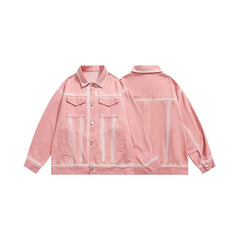 Unisex Jacket Vintage Denim Jacket Baggy Coat